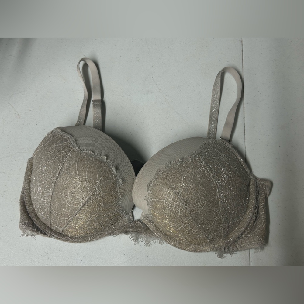 Victoria Secret Dream Angels Lace Push Up Bra - Nude, 34D